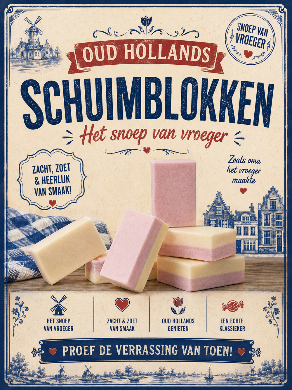 Schuimblokken (Vanille)