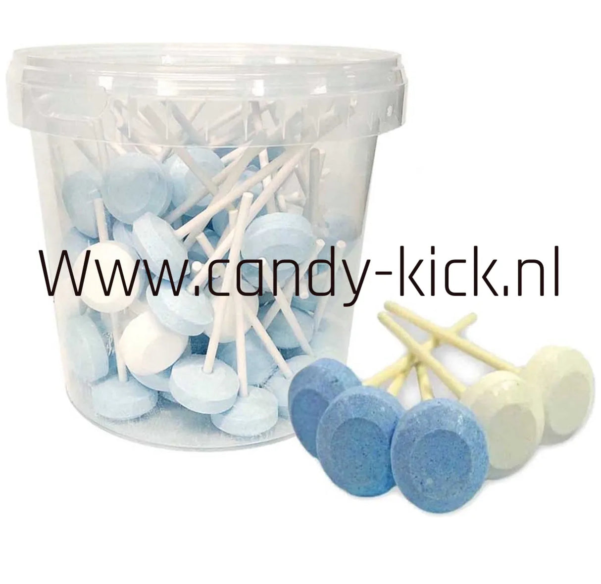 Dextrose Lolly's Blauw-Wit