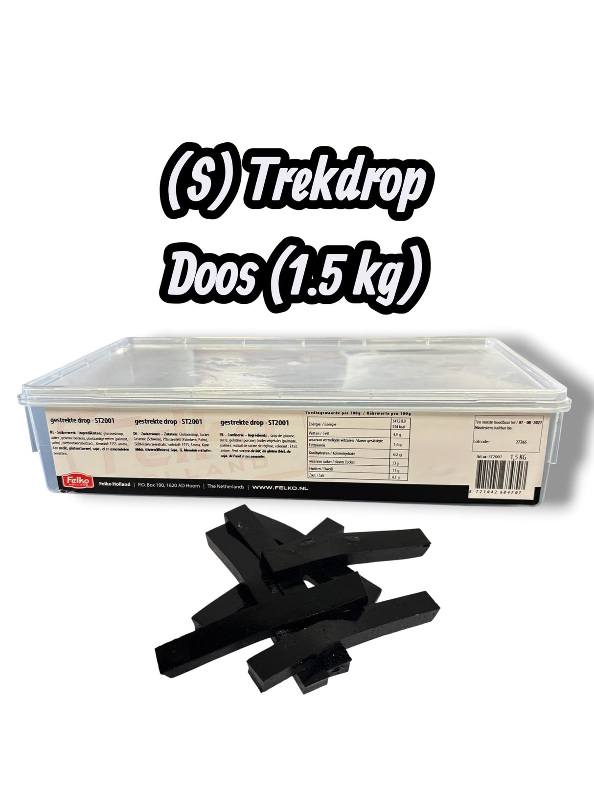 (S) Trekdrop (Doos 1.5 KG) (Op = Op)