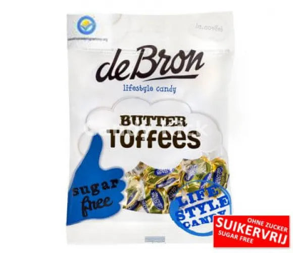 De Bron Butter Toffees Sugarfree 70 gr.