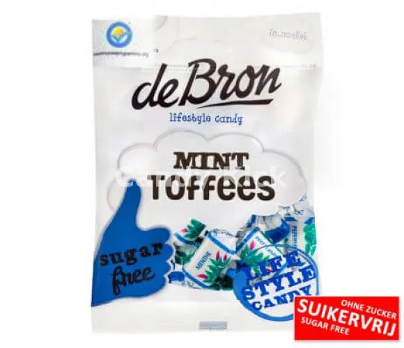 De Bron Mint Toffees Sugarfree 90 gr.